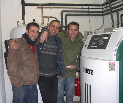 instalación caldeira biomasa ekosol